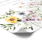 Lebensdauer des Lila bloralen Brautparty von Butte Poster (Ecke)