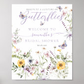 Lebensdauer des Lila bloralen Brautparty von Butte Poster (Vorne)