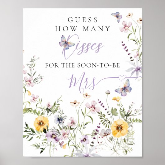 Lebensdauer des Lila bloralen Brautparty von Butte Poster (Vorne)