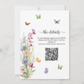 Lebensdauer des QR-Code-Brautparty von Schmetterli Einladung (Rückseite)