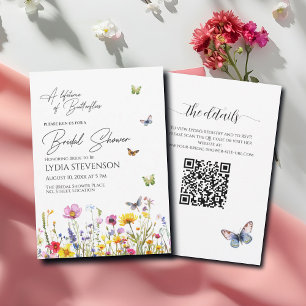 Lebensdauer des QR-Code-Brautparty von Schmetterli Einladung