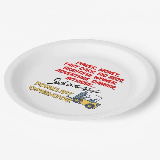 Lebensdauer eines Gabelstaplers Pappteller (Schrägansicht)