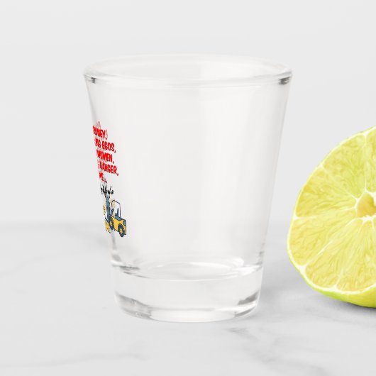 Lebensdauer eines Gabelstaplers Schnapsglas (Rechts)