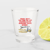 Lebensdauer eines Gabelstaplers Schnapsglas (Vorderseite)