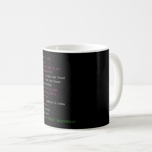 Lebensdauer eines Programmierers| Codierung Geek G Kaffeetasse (VorderseiteRechts)