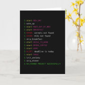 Lebensdauer eines Programmierers | Coding Geek Gif Karte (Gelbe Blume)