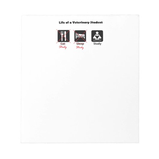 Lebensdauer eines Vet Student Notepad Notizblock (Vorderseite)