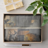 Lebensdauer eines Vintagen Feuerbilds Seidenpapier (Geschenk)