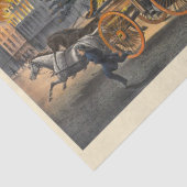 Lebensdauer eines Vintagen Feuerbilds Seidenpapier (Detail)