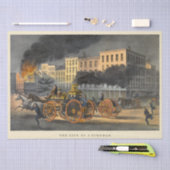 Lebensdauer eines Vintagen Feuerbilds Seidenpapier (Handwerk)