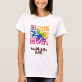 Lebensdauer QR Code Art T-Shirt (Vorderseite)