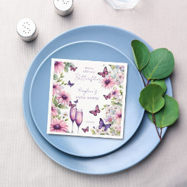 Lebensdauer von Schmetterlingen lila Brautparty Serviette