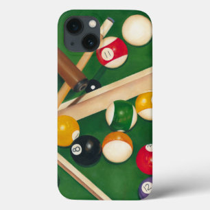 Lebensechte Billard-Tabelle mit Bällen und Kreide Case-Mate iPhone Hülle