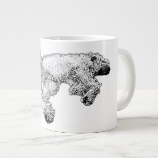 Lebensechte Spinone Feeling Good Kaffeetasse Jumbo-Tasse (Vorderseite Rechts)