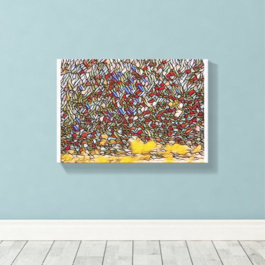 Lebenseinstellung Leinwanddruck (Insitu (Holzboden))