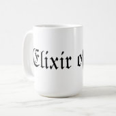 Lebenselixir Kaffeetasse (Vorderseite Links)