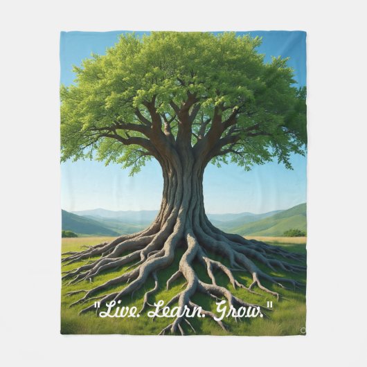 "Lebensenergiestrom" Fleecedecke (Vorderseite)