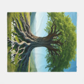 "Lebensenergiestrom" Fleecedecke (Vorderseite (Horizontal))