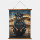 Lebenserinnerungen mit Maximus der Rottie Wandteppich Mit Holzrahmen (Vorderseite)