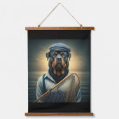 Lebenserinnerungen mit Maximus der Rottie Wandteppich Mit Holzrahmen (Vorderseite 3)