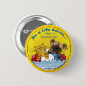 Lebensersparnis - Adoptiert Obdachlose Button (Vorne & Hinten)