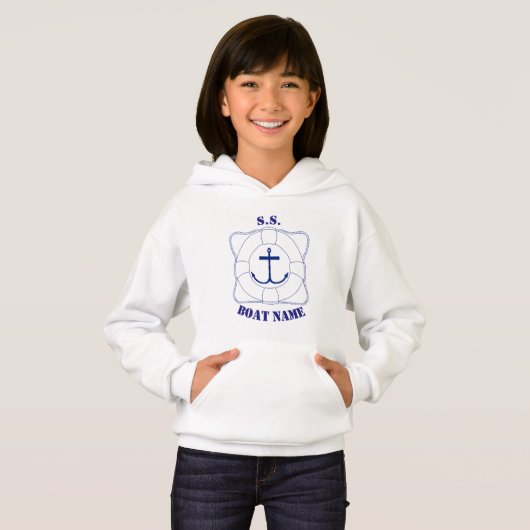 Lebensersparnis/Anchor Girls Hoodie (Dunkle Printw (Vorne ganz)