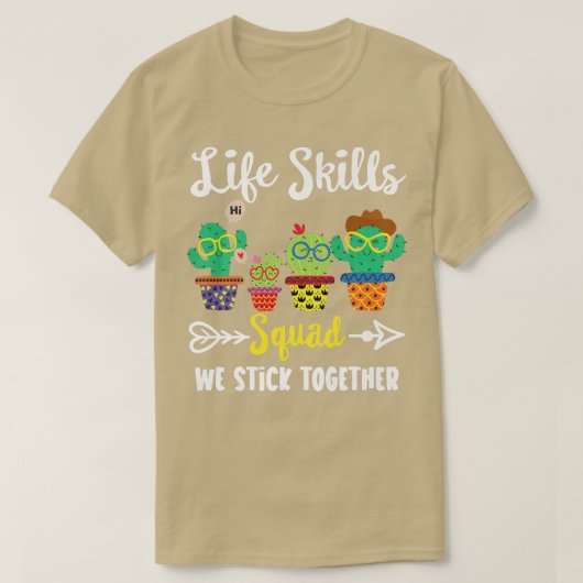 Lebensfähigkeiten Squad Funny Cactus Team Life Ski T-Shirt (Design vorne)