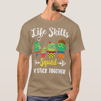 Lebensfähigkeiten Squad Funny Cactus Team Life Ski T-Shirt
