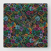 Lebensfarbe Quadratische Wanduhr (Vorderseite)