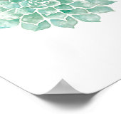 Lebensfarben: Blaugrün Poster (Ecke)