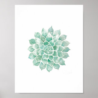 Lebensfarben: Blaugrün Poster