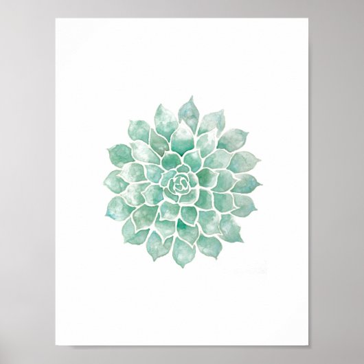 Lebensfarben: Blaugrün Poster (Vorne)