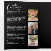 Lebensfeier 10-Foto Schwarz-Weiß-Beerdigung Dreifach-gefaltete Programmkarte (Innen Erste Seite)