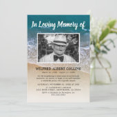 Lebensfeier | Beerdigung des Meeres Einladung (Stehend Vorderseite)