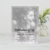 Lebensfeier | Beerdigung des Personalisierten Foto Einladung (Stehend Vorderseite)