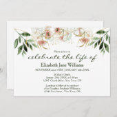 Lebensfeier | Beerdigung Eukalyptus Einladung (Vorne/Hinten)