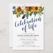 Lebensfeier | Beerdigung Gedächtnisblumen Einladung (Vorderseite)