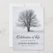 Lebensfeier | Beerdigungsbaum Einladung (Vorderseite)