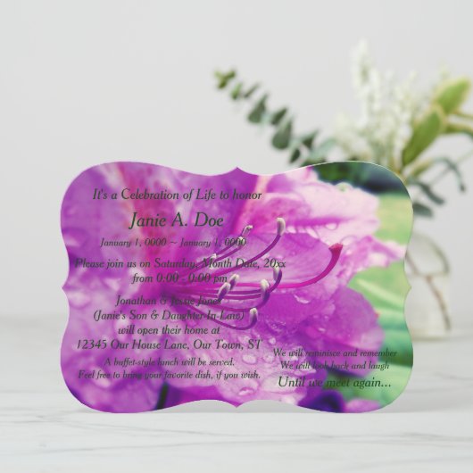 Lebensfeier Einladung (Stehend Vorderseite)