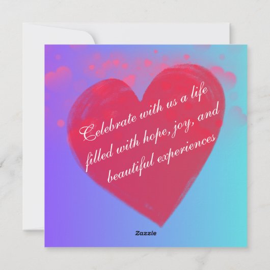 Lebensfeier Feiertagskarte (Rückseite)