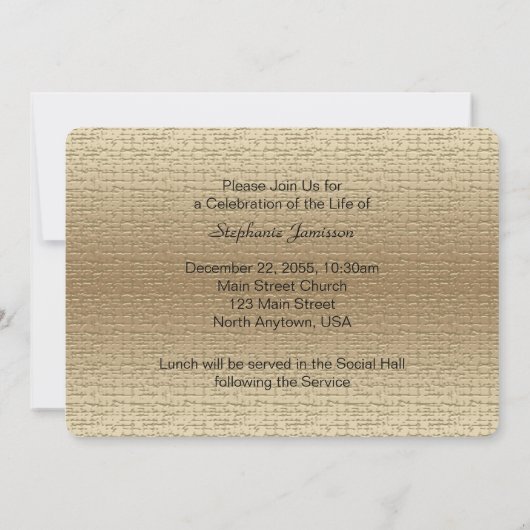 Lebensfeier, Foto, Fotografie Einladung (Rückseite)