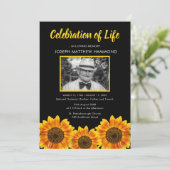 Lebensfeier | Foto zur Sonnenblume Einladung (Stehend Vorderseite)