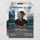 Lebensfeier - Gedenkfeier zum Foto Einladung (Vorne/Hinten)