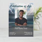 Lebensfeier - Gedenkfeier zum Foto Einladung (Stehend Vorderseite)