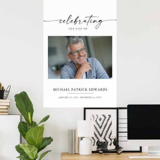 Lebensfeier | Gedenkfeierliches Foto Poster (Heimbüro)