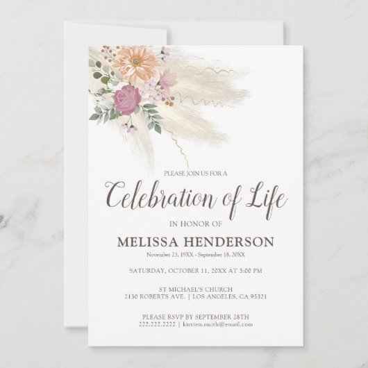 Lebensfeier | Memorial Einladung (Vorderseite)