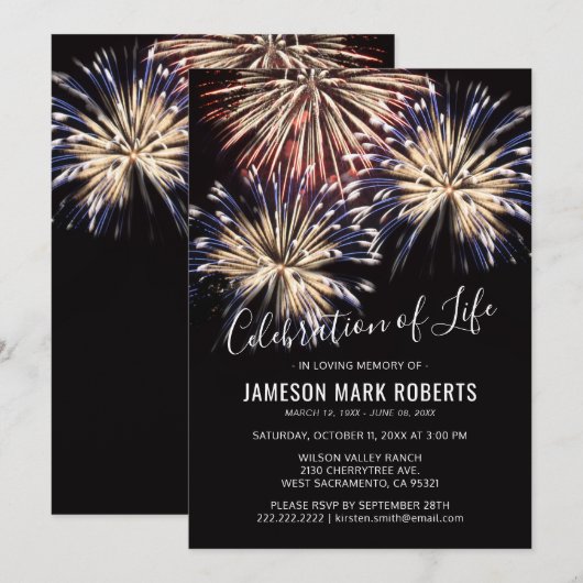 Lebensfeier | Memorial Einladung (Vorne/Hinten)