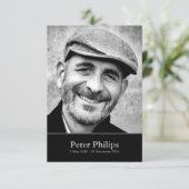 Lebensfeier mit Foto 1 Einladung (Stehend Vorderseite)