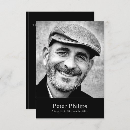 Lebensfeier mit Foto 1 Einladung (Vorne/Hinten)