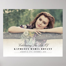 Lebensfeier mit horizontaler Beerdigung des Fotos Poster